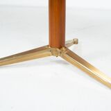 Dining table by Melchiorre Bega, brass and wood, Italy, 1950s.