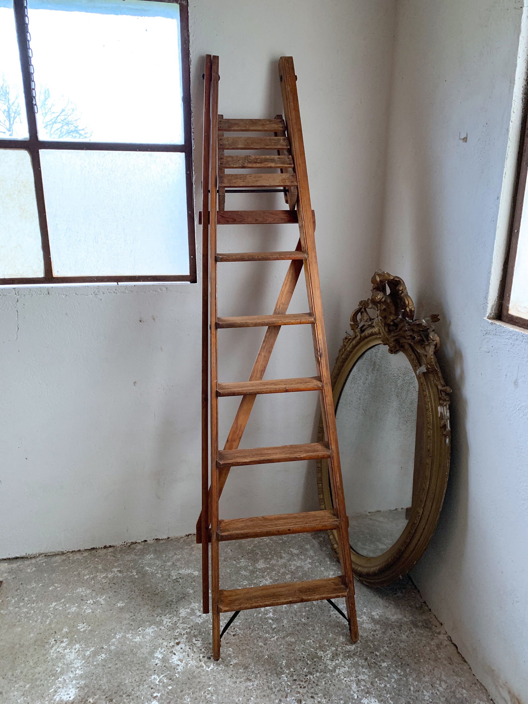 Former Slingsby wood workshop stepladder - 7 steps - english