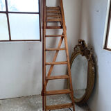 Ancien escabeau d’atelier bois Slingsby - 7 marches - anglais