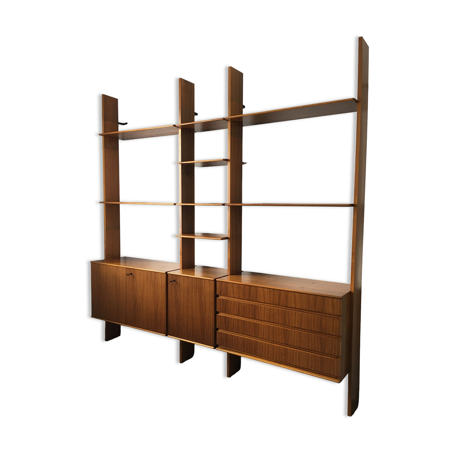 Bibliothèque modulable  Peter Petrides Interna Wandmöbel Années 70