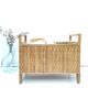 Coffre à jouets banc en rotin et chêne clair