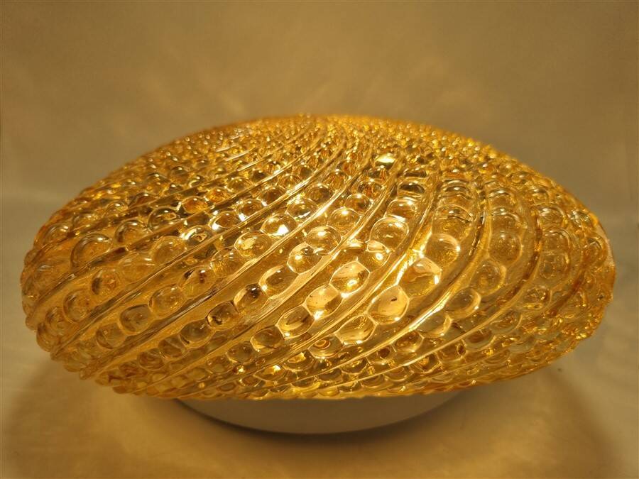 Iridescent glass ceiling light