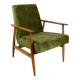 Armchair 'Lis', 1970s olive green design by Henryk Lis - natural wood
