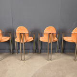 Vintage dining chairs by Belgochrom, set of 4 - 1980s