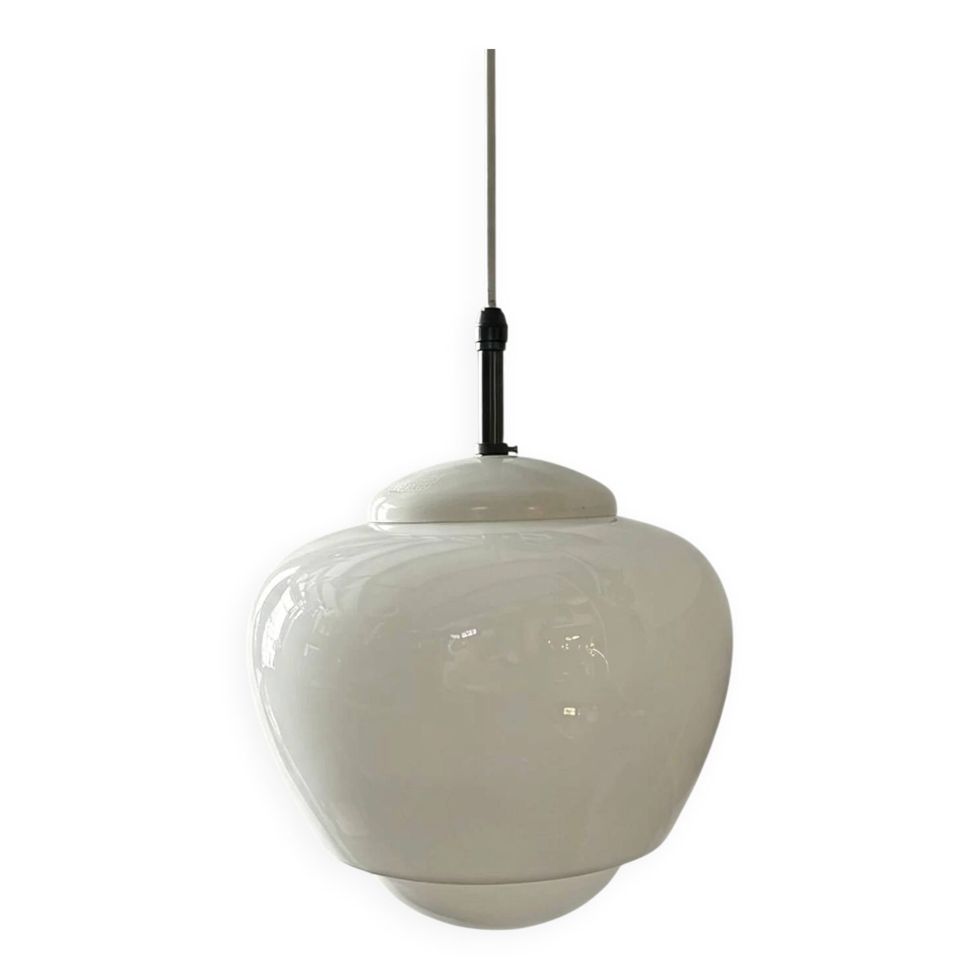 1960s Czech opaline pendant light by Napako