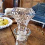 Twisted molded glass decanter