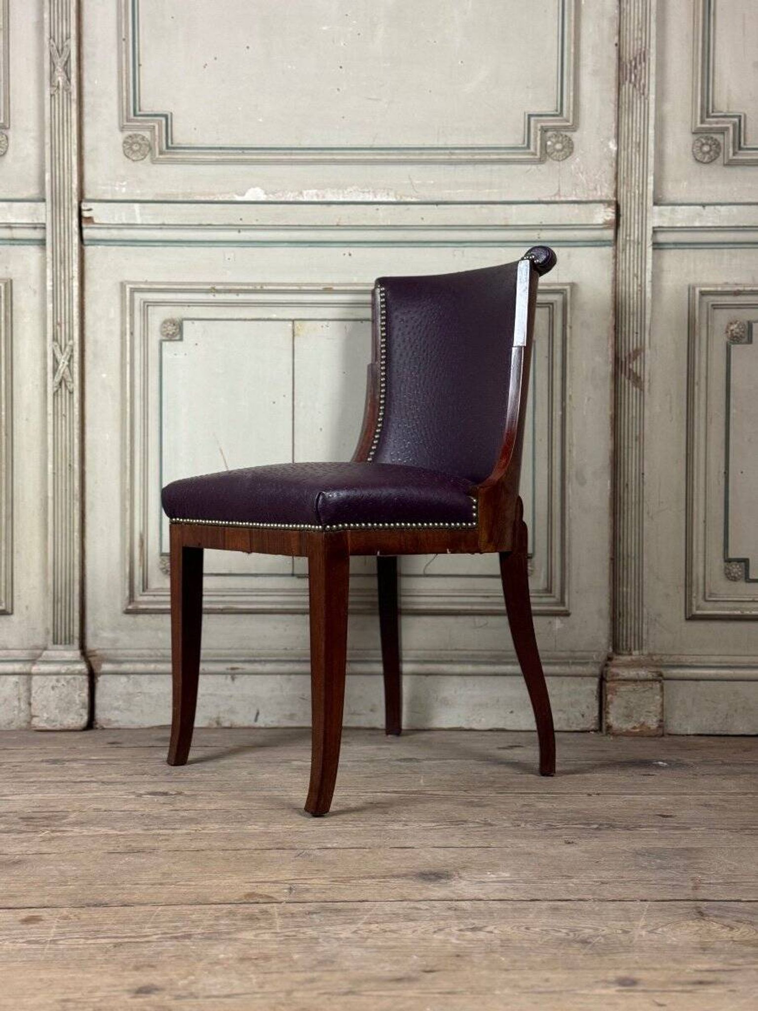 Set of 4 Art Deco chairs and 4 armchairs in rosewood, circa 1930