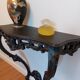 Baroque wall console, steel black
