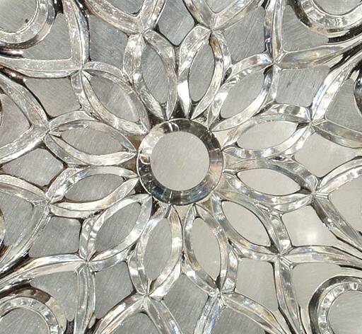 Ceiling light in polished & frosted cut glass, Germany circa 1970