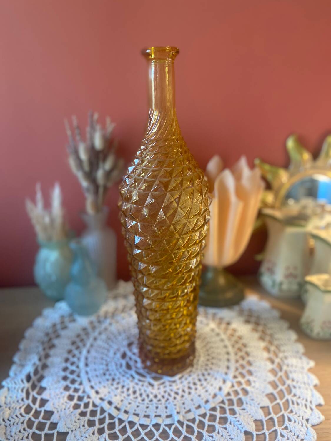Large amber bottle