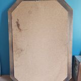 Hexagonal mirror carved wood frame gilded 61x35cm