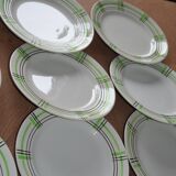 9 Ceranord St Amand checkered flat plates