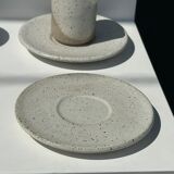 Modular Indonesian ceramic tableware service (6 elements + cups)