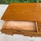 American desk in solid oak wood with 5 drawers