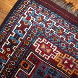 Handmade antique Persian Kurdish rug 122cm x 243cm 1880s - 1B419