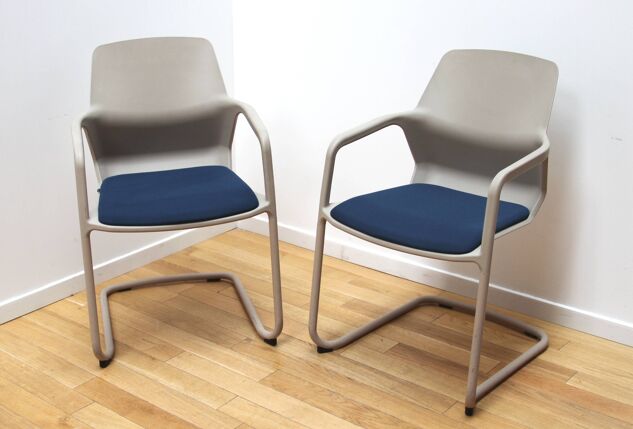Paire de fauteuils de bureau Metrick, Wilkhann