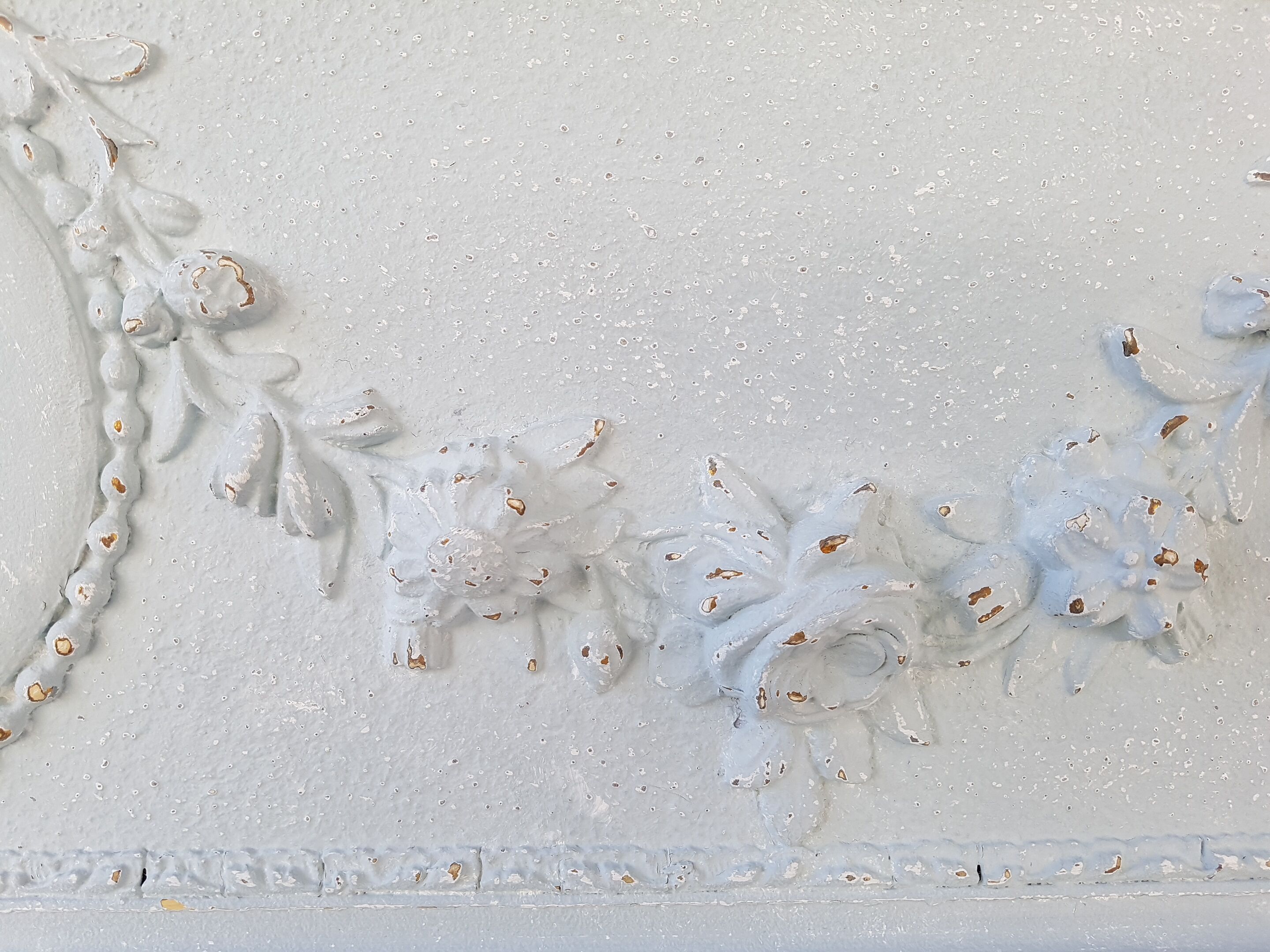 Louis xvi style trumeau painted mirror  163x84cm