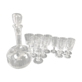 Lot de 11 verres et 1 carafe à vin