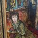 Painting in homage to Toulouse-Lautrec