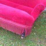 Napoleon III red velvet bench