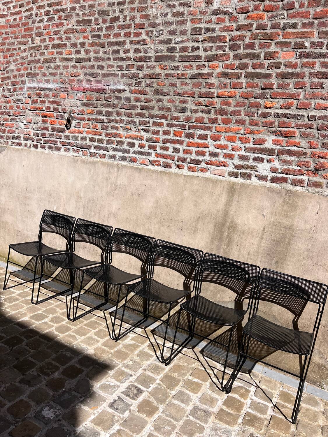 2 Italian chairs Full Metal - 1980