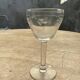 Set of 6 port wine glasses with engraved cherry decor from the 50s/60s