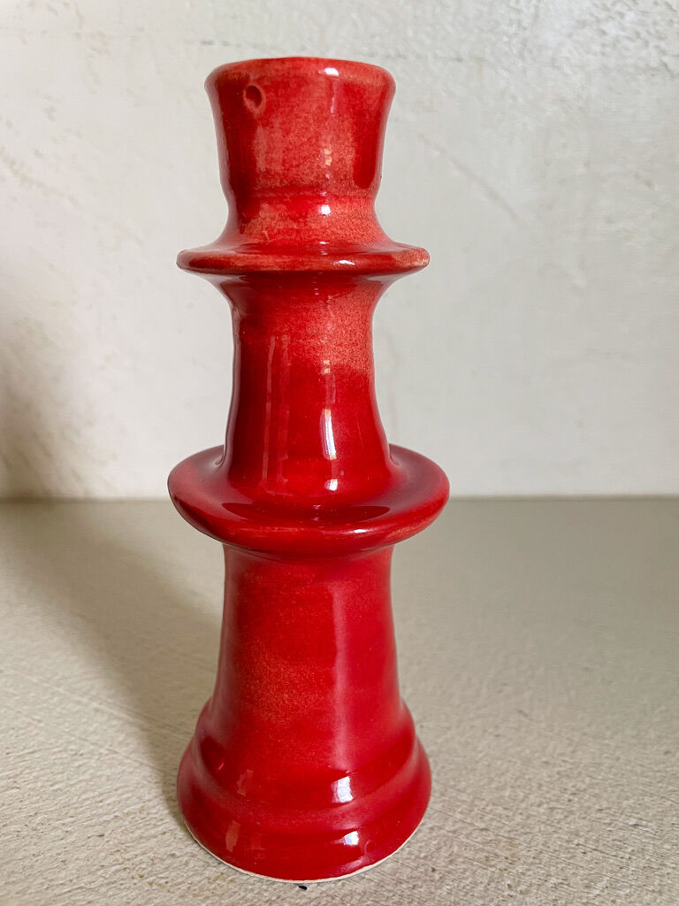 Ceramic candle holder tamegroute red