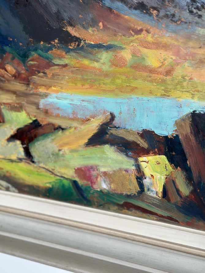Original Mid Century Swedish Oil on Panel – “Landscape” by Erik Magnusson