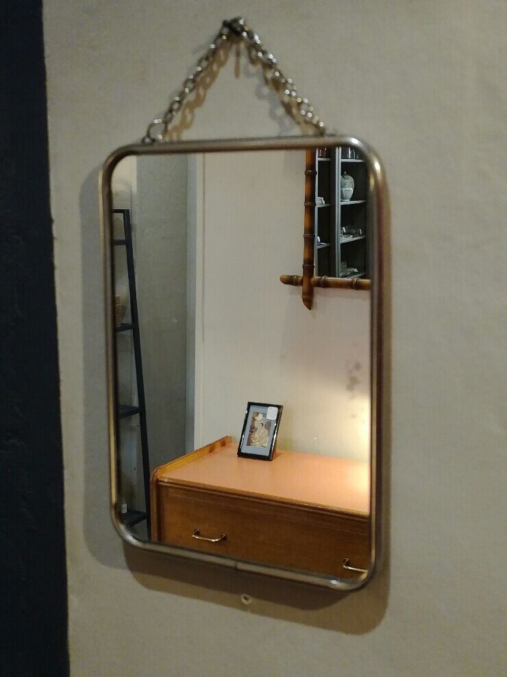 Mirror barber chain 13x18cm