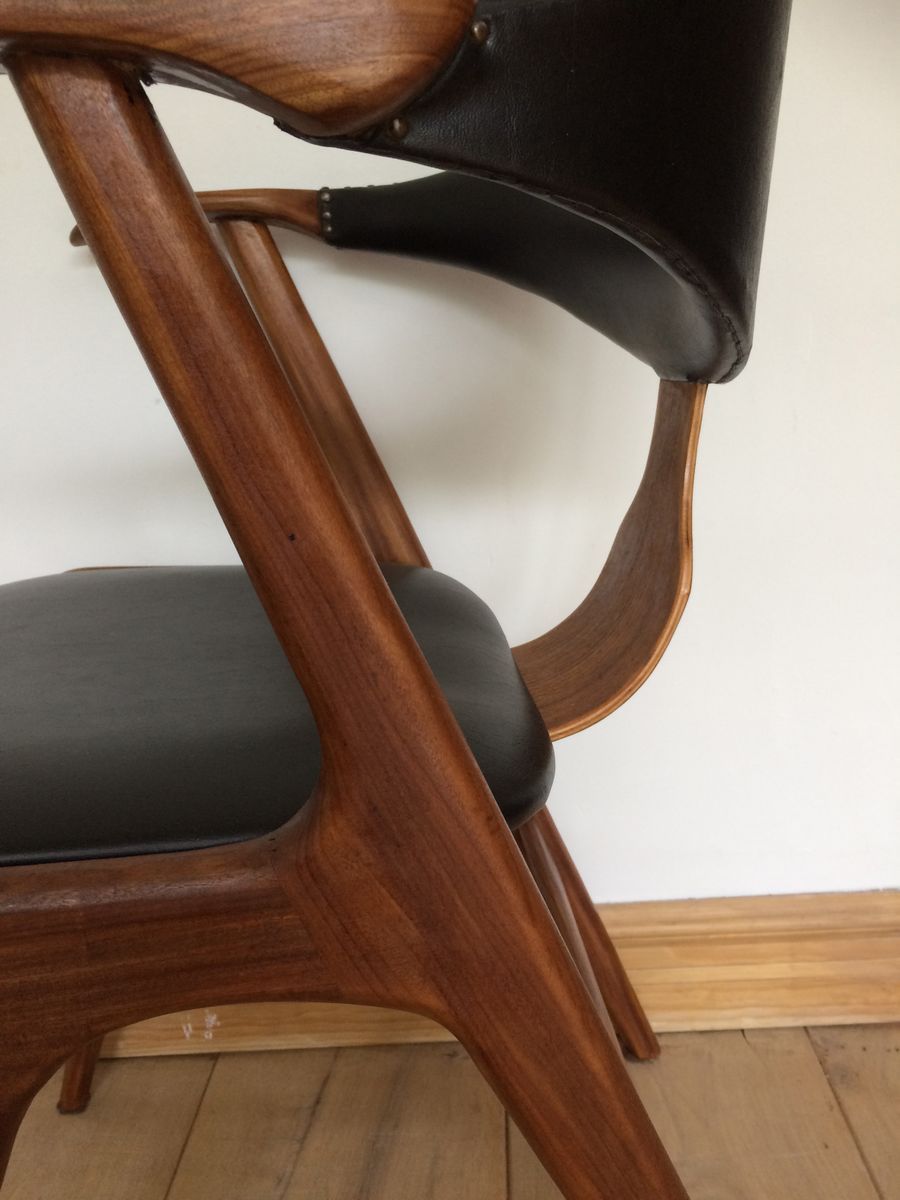 Cow hoorn chair by Louis Van Teeffelen for Awa 1950's