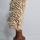 Antique natural coral on turned wooden base, 38 cm