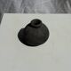 Minuscule black round pot in Indonesian terracotta H7 D7