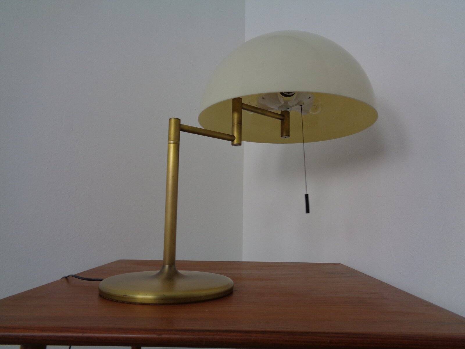 Adjustable Brass and Plastic Desk Lamp from Staff, 1960s