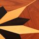 Italian mid-century dining table with stunning inlay star