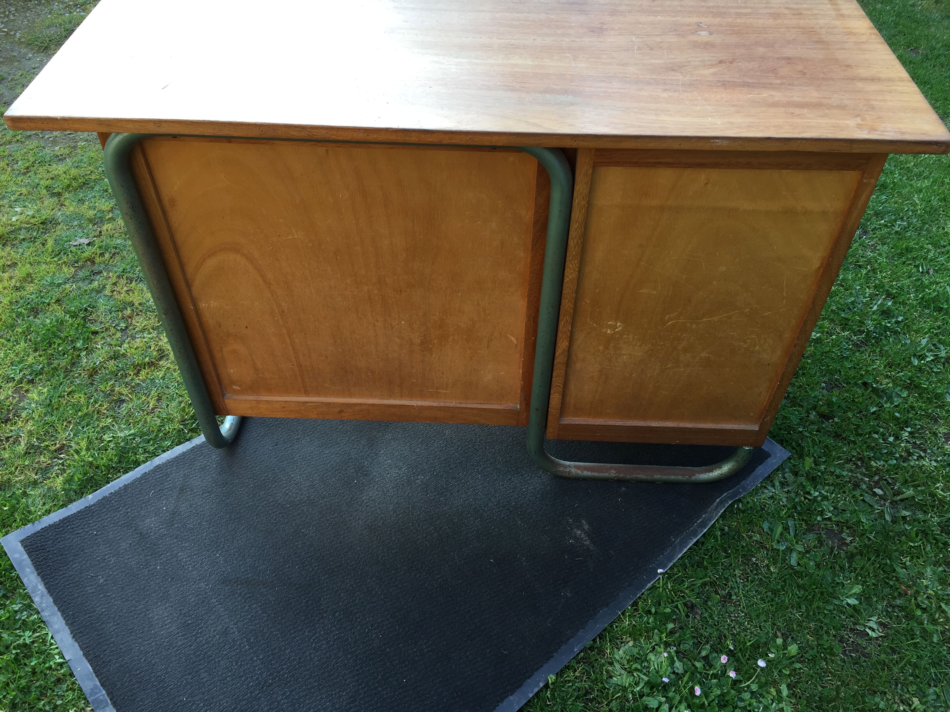 Vintage modernist schoolmaster desk