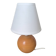 Vintage walnut wood ball lamp
