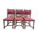 Set of 6 Renaissance style carved walnut chairs - Haute époque