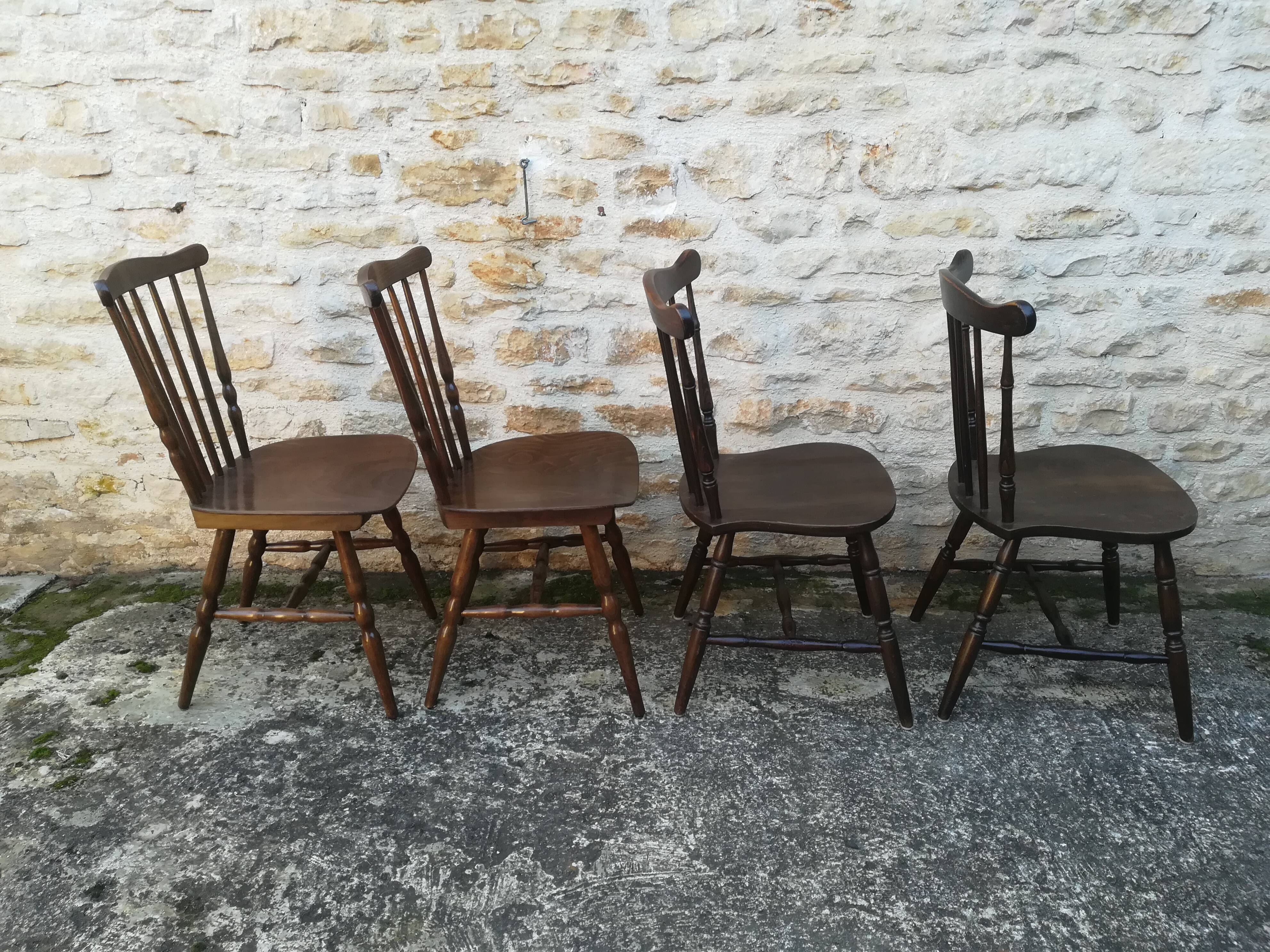 Mismatched bistro chairs