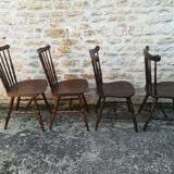 Mismatched bistro chairs