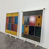 Panels made of thick colored glass slabs from Saint Gobain