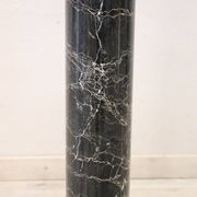 Antique black and white marble column, Italy, late 19th century