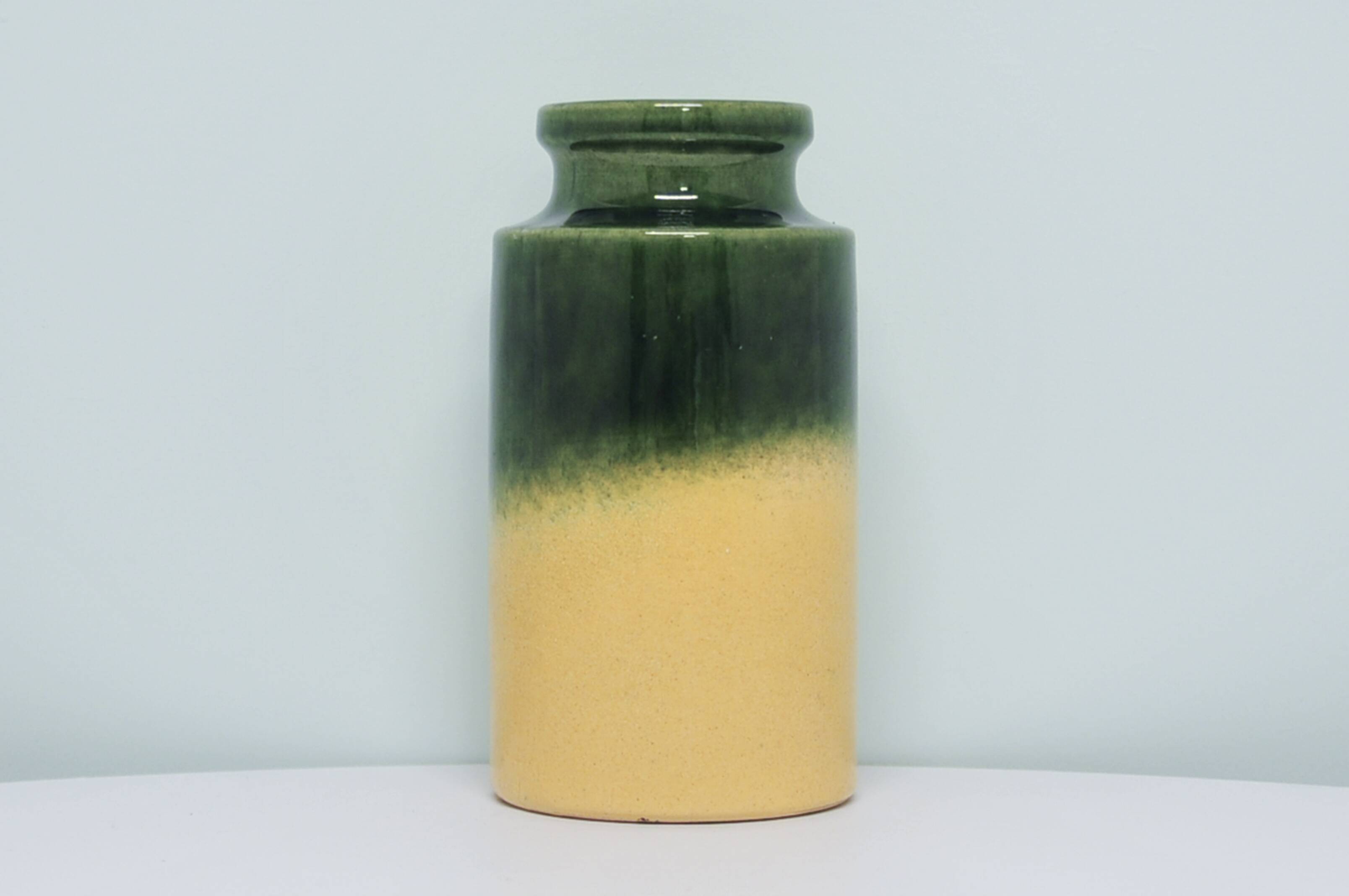 vintage beige & green West Germany vase Scheurich