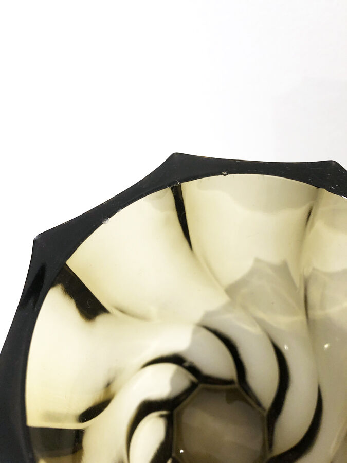 Pair of black glass vases, 1970
