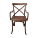Curved wooden armchair