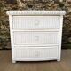 80s rattan chest of drawers