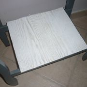 Blue-gray 2-top side table