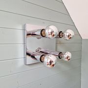 Space Age ceiling light in chrome metal, 1970s