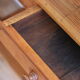 Large console or shop sideboard in pitch pine, early 20th century.