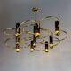 Gaetano Sciolari geometric chandelier, 9 lights, Italy, 1970s