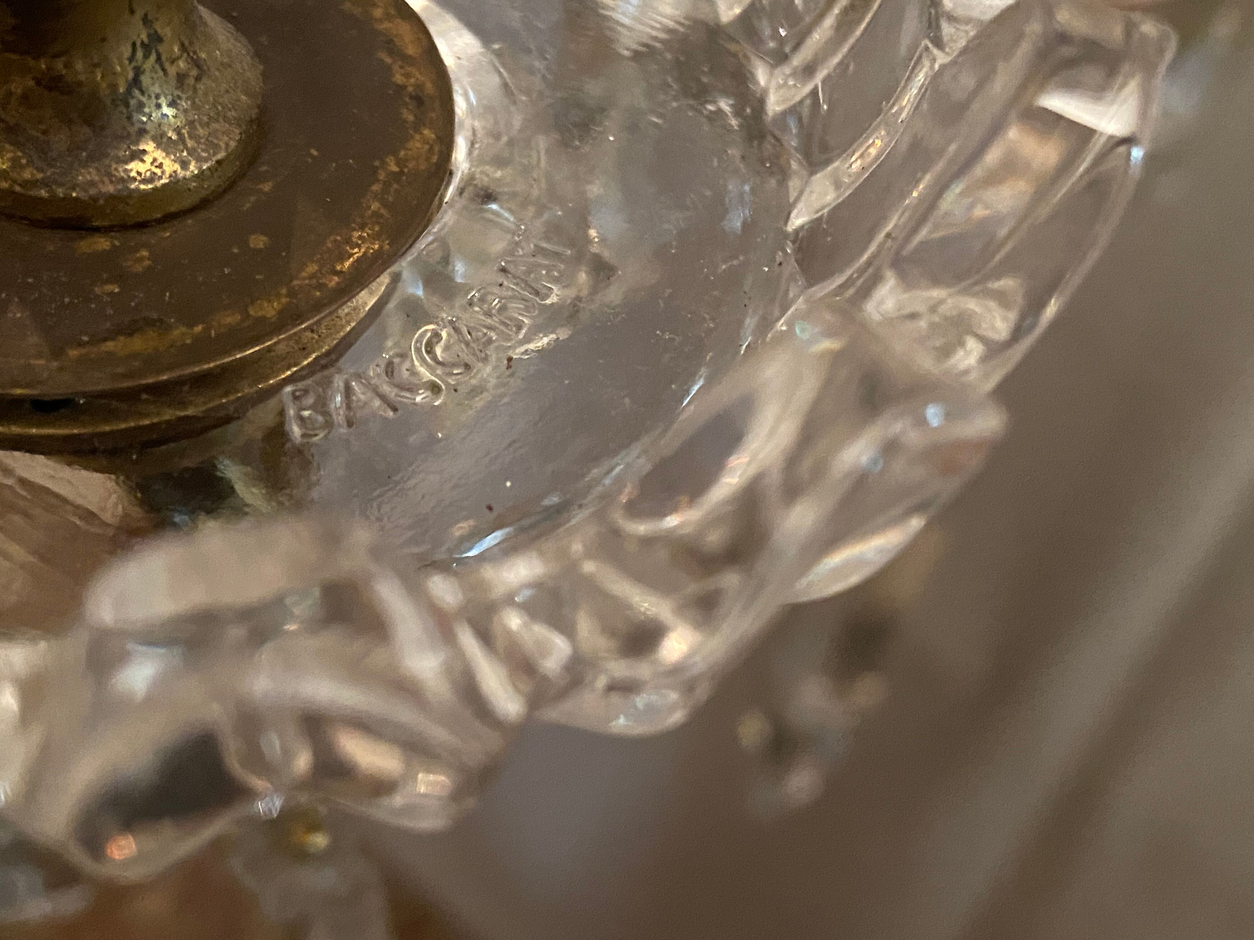 Crystal tassel chandelier signed Baccarat